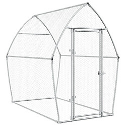 vidaXL Cage pour poules argenté 200x105x182 cm acier galvanisé