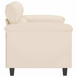 Acheter Maison Chic Canapé à 2 places,Sofa de Salon,Canapé droit Beige 120 cm Tissu microfibre -GKD714363