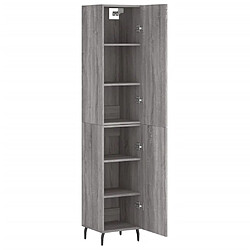 Avis vidaXL Buffet haut Sonoma gris 34,5x34x180 cm Bois d'ingénierie