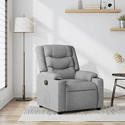 Maison Chic Fauteuil Relax pour salon, Fauteuil inclinable Gris clair Tissu -GKD61978