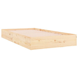 Avis vidaXL Cadre de lit sans matelas bois massif 90x200 cm