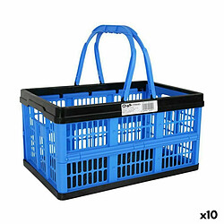 Boîte pliable avec poignées Tontarelli Voilà 16 L Bleu 39 x 25,5 x 21 cm (10 Unités)