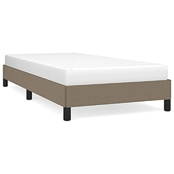 vidaXL Cadre de lit sans matelas taupe 80x200 cm tissu