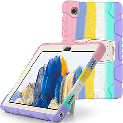 Coque en silicone antichoc, anti-rayures avec béquille Rose coloré pour votre Samsung Galaxy Tab A8 10.5 (2021) X200/205