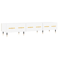 Maison Chic Meuble TV scandinave - Banc TV pour salon blanc 150x36x30 cm bois d'ingénierie -MN52031