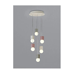 Luminaire Center Suspension Galaxia Ciment blanc, gris, rouge