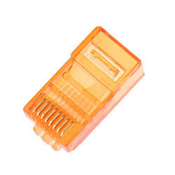 100Pieces RJ45 Connectors RJ45 Crimp Ends 8P8C UTP Prise réseau orange