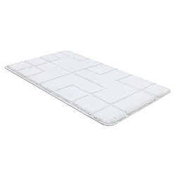 RUGSX Tapis de salle de bain SUPREME LINES, lignes, antidérapant, doux - blanc 50x80 cm