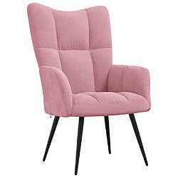 vidaXL Chaise de relaxation Rose Velours