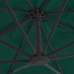 Maison Chic Parasol Jardin | Parasol déporté avec mat en aluminium vert 300x300 cm - GKD21305 pas cher