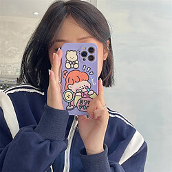 GUPBOO Étui pour iPhone12 Amour maquillage fille ours mignon étui de téléphone doux