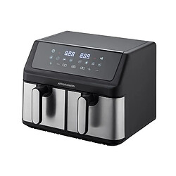 Friteuse sans huile - ARTHUR MARTIN - Airfryer AMPF9 - 2 cuves de 4,5L - 2000W - Affichage LED