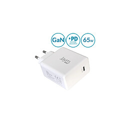 JAYM - Chargeur Maison - Rapide 3A 65w - USB-C Power Delivery -pour Apple iPhone, Samsung, Android, Macbook, Tablettes - Blanc