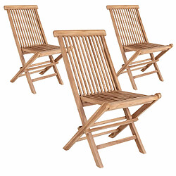 House Nordic 6 Chaises de jardin en teck TOLEDO