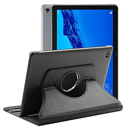 Etui rotatif en simili cuir + verre trempé pour tablette Huawei M5 Lite 10.1" - Noir - Visiodirect -