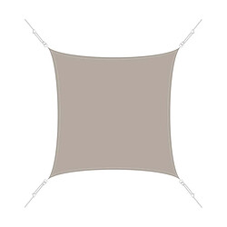 Easy Sail Voile d'ombrage carrée 4 x 4m taupe.