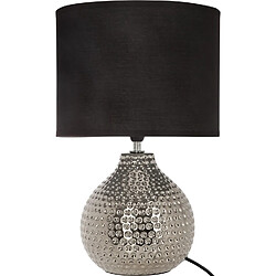 Atmosphera, Createur D'Interieur Lampe à poser design martelé Angie - H. 38 cm - Argent