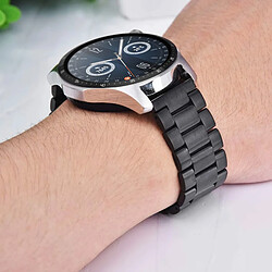 Avizar Bracelet pour Huawei Watch GT Runner GT 3 46mm Maille Acier Noir pas cher