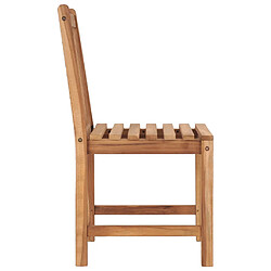 Acheter vidaXL Chaises de jardin lot de 2 avec coussins Bois de teck massif