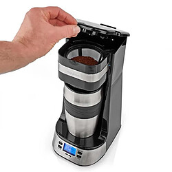 Acheter NEDIS Cafetière Machine à café 1 MUG DE VOYAGE 0.42l Fonction au chaud minuterie Noir Argent