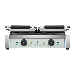 Acheter Helloshop26 Machine à panini nervurée double - 2 x 1.800 watts acier inox professionnel 3614037