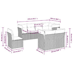 Avis vidaXL Salon de jardin 8 pcs avec coussins gris clair résine tressée