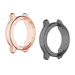 Avis Étui De Protection En TPU Pour Montre Intelligente De 42 Mm Anti-collision Pour Garmin ActiveS 1 Noir + 1 Orange