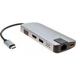 Abi Diffusion Mini dock USB 3.1 Type-C HDMI 4K-VGA-LAN-HUB +chargeur USB P.D. 