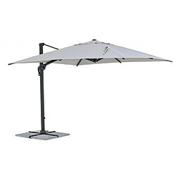 Bizzotto Parasol déporté Ines carré déporté 3 x 3 m gris clair