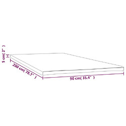 vidaXL Sur-matelas 90x200x5 cm pas cher