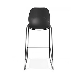 Kokoon Design Tabouret de bar design ZIGGY BLACK 52x51,5x111 cm pas cher