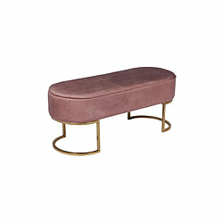 Paris Prix Banc Design en Velours Athea 105cm Rose & Or