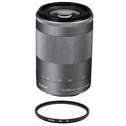 CANON EF-M 55-200mm F4.5-6.3 IS STM Silver (White box) + HOYA UX UV 52mm Filter