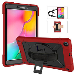 Wewoo Housse Coque Pour Galaxy Tab A 8.0 2019 T290 Contrast Color Silicone + PC Combination Case with Holder Red + Black