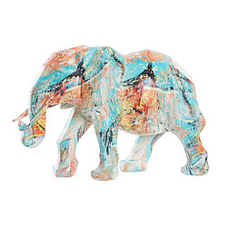 Figurine Décorative DKD Home Decor Eléphant Résine Multicouleur (37,5 x 17,5 x 26 cm)