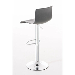 Acheter Decoshop26 Tabouret de bar avec repose-pieds plastique gris piètement trompette 10_0001331