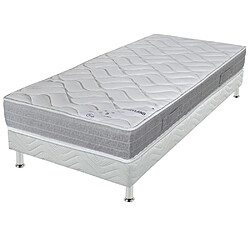 Ebac Matelas Maryland + sommier tapissier Omega - 80x190 - Mousse - Hauteur 20 cm