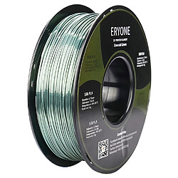 Avis None Filament PLA soie ERYONE pour imprimante 3D 1 kg (2,2 lbs)/bobine - Vert foncé