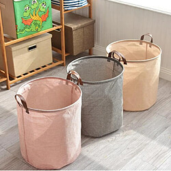 Avis Panier à linge en toile avec poignées pour bac de rangement Kids Room Pink