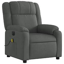 Avis vidaXL Fauteuil inclinable de massage électrique gris foncé tissu