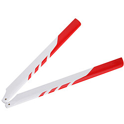 Avis Rotor principal Lames d'hélicoptères pour hélicoptère Trex 450 RC de série 2 PCS 325mm Universal Glass Fiber Red & White