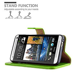 Cadorabo Coque HTC ONE M7 Etui en Vert