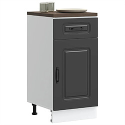 vidaXL Armoire de cuisine Kalmar noir bois d'ingénierie