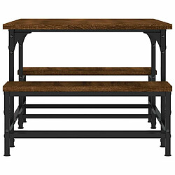 Maison Chic Tabls basse,Table Console pour salon chêne marron 100x50,5x40 cm bois d'ingénierie -MN15771 pas cher