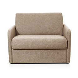 Vente-Unique Fauteuil convertible express en tissu beige - Couchage 100 cm - NADOA