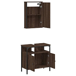 Acheter vidaXL Ensemble de meubles de salle de bain 2 pcs Chêne marron