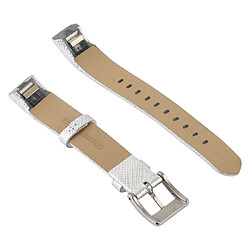 Acheter Wewoo Bracelet pour montre connectée de en cuir brillant avec Smartwatch Fitbit Alta blanc