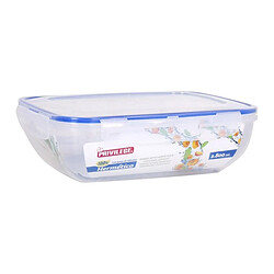 Avis Totalcadeau Lunch box hermétique rectangulaire transparent Boîte Repas Fermeture pour Conservation Capacité - 4000 ml pas cher