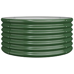 vidaXL Jardinière de jardin Acier enduit de poudre 80x80x36 cm Vert