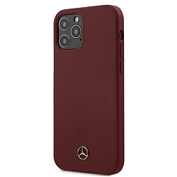 mercedes mehcp12msilre iphone 12/12 pro 6,1" czerwony/rouge coque dur silicone line